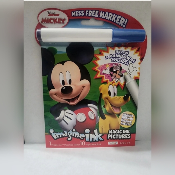 Disney Junior Imagine Ink Mickey Mouse Mess Free Marker Color Reveal Book - Picture 1 of 3
